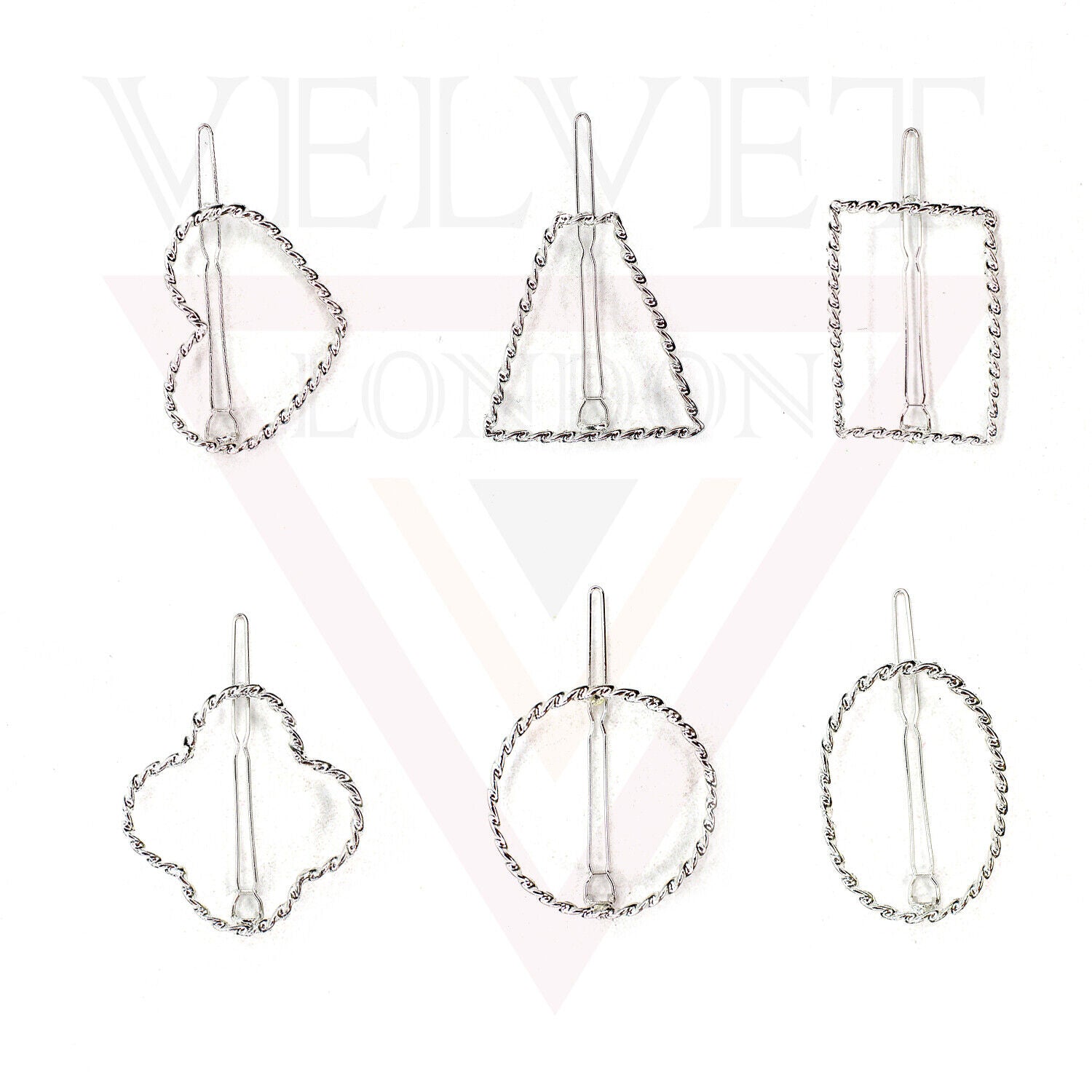 Hair Clips Clamp Silver Wava Metal Hair Pin Sliders Korean Clips Grip