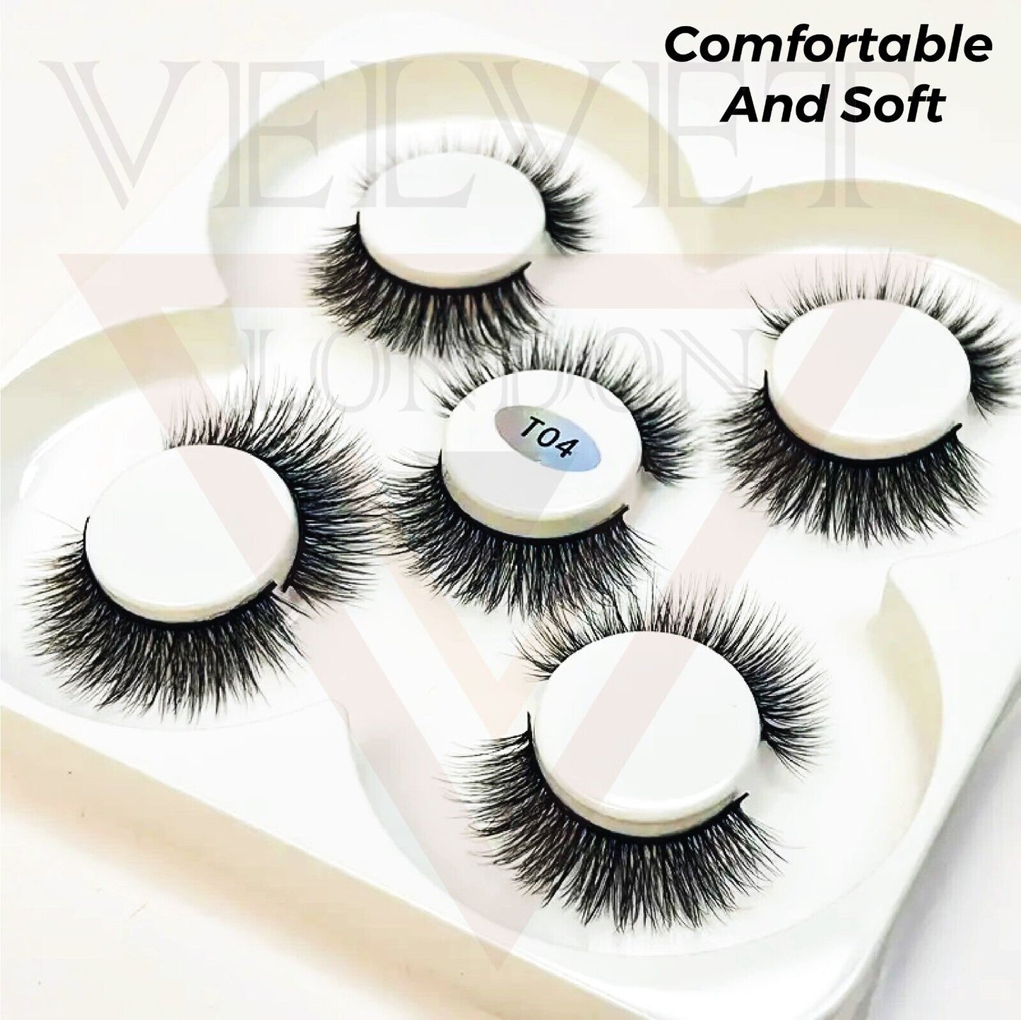 False Eyelashes 5 Pair Natural Look Eye Lashes Mink Hair Reusable Fake Eyelashes