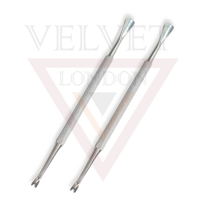 Cuticle Pusher Stainless Steel Dual Head Nail Scraper for uv Gel Nails 3pcs New