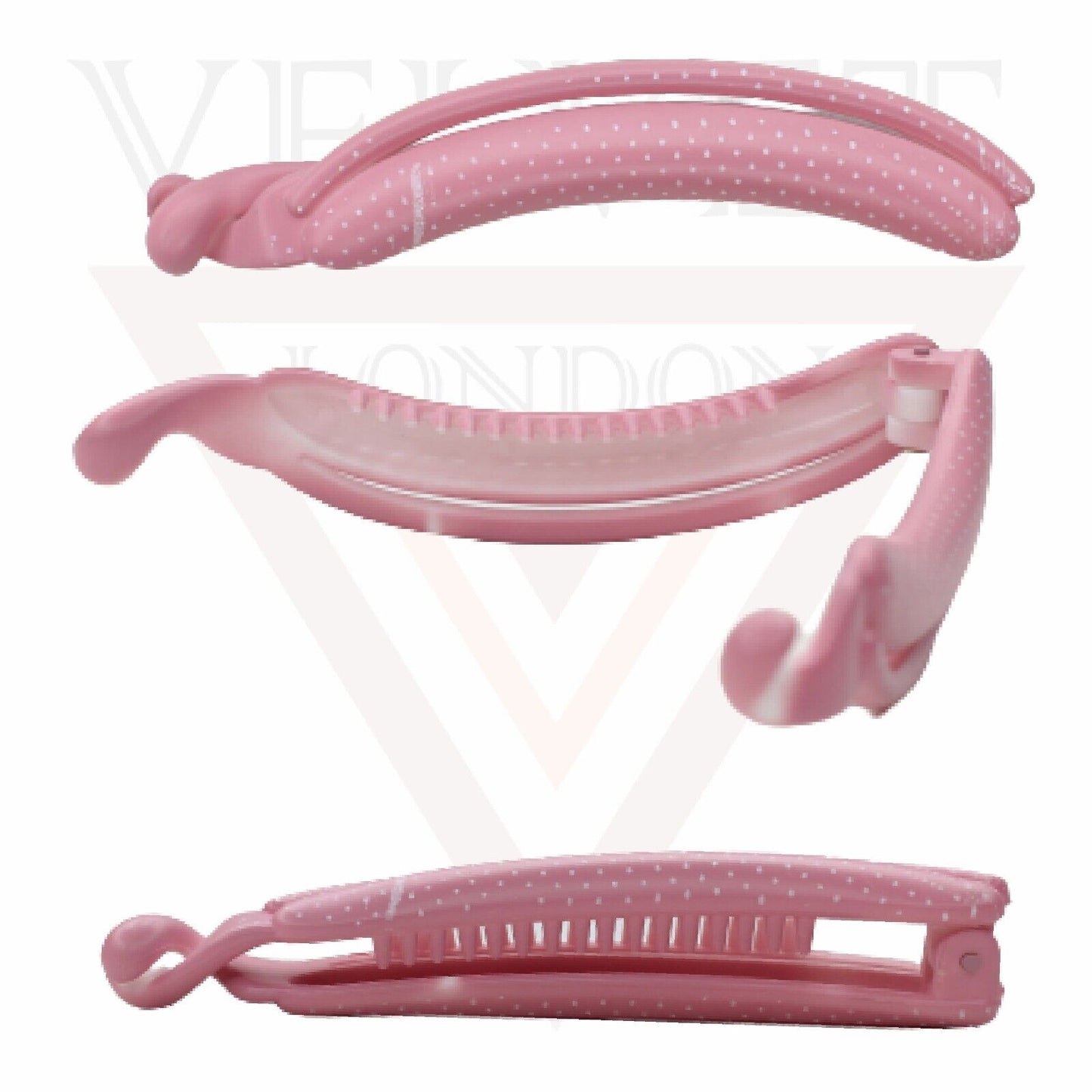 Banana Clips Hair Clamp Matte Dotted Twist Hair Clips Pins Comb Ponytail Holder