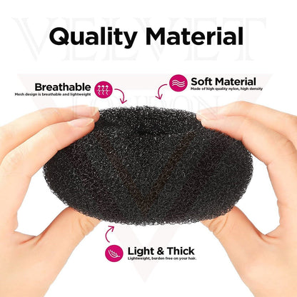 4pcs Black Hair Bun Donut Set 50Pcs U Pins Hair Bun Donut Maker Hair Styling