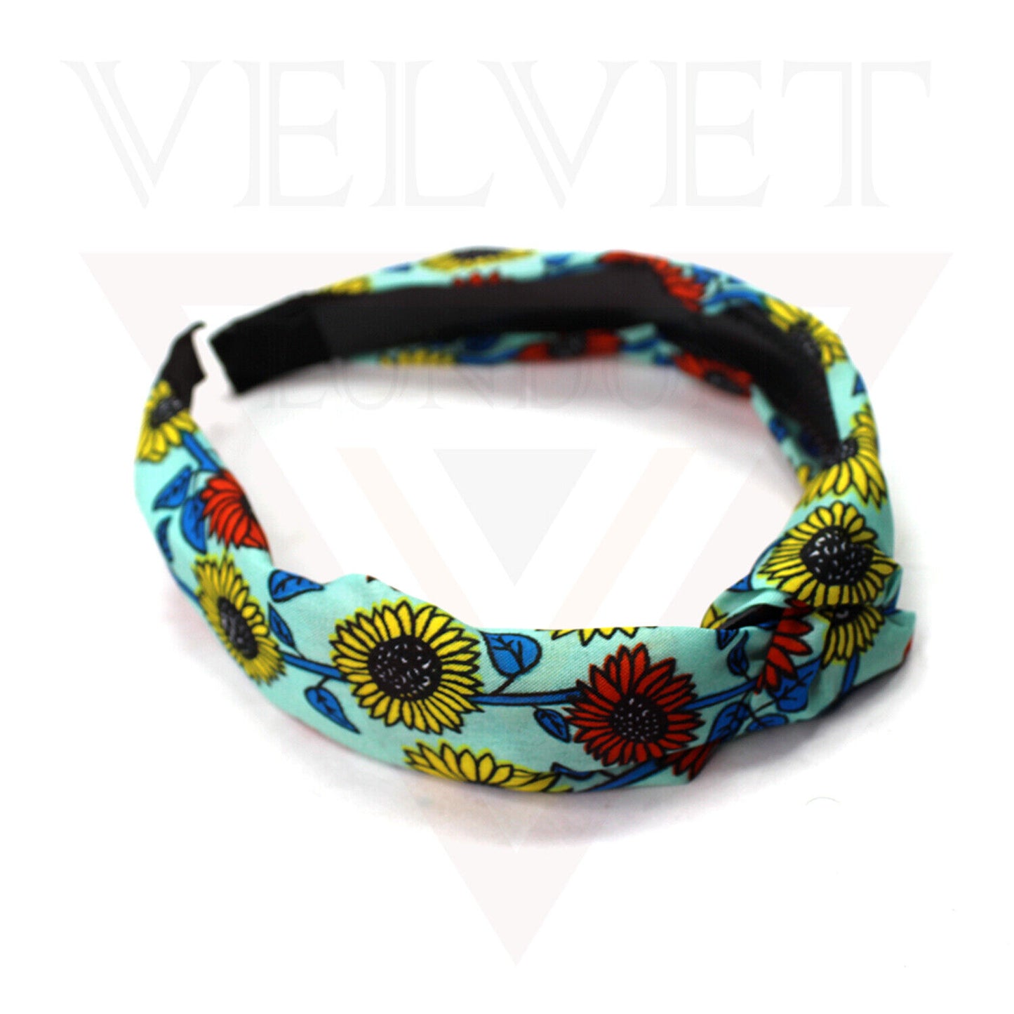 Fabric Headbands Hair Bands Flower Print Elastic Head Wrap Cute Knot Hair Hoop