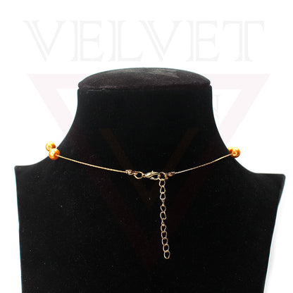 Pearl Necklace Golden Chain Choker Vintage Wedding Bridal Jewelry Gift For Her