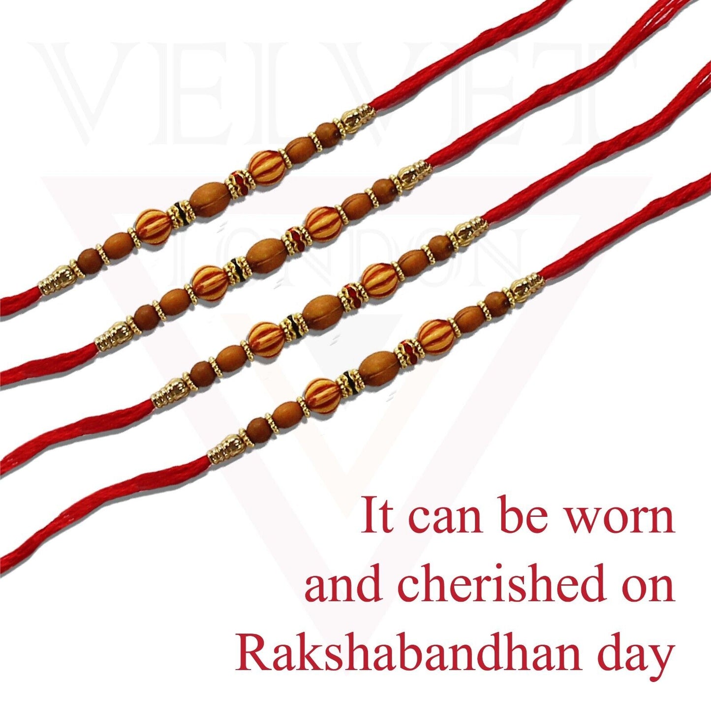 Rakhi Thread for Brother 12pc Raksha Bandhan Handmade Beaded Simple Rakhee