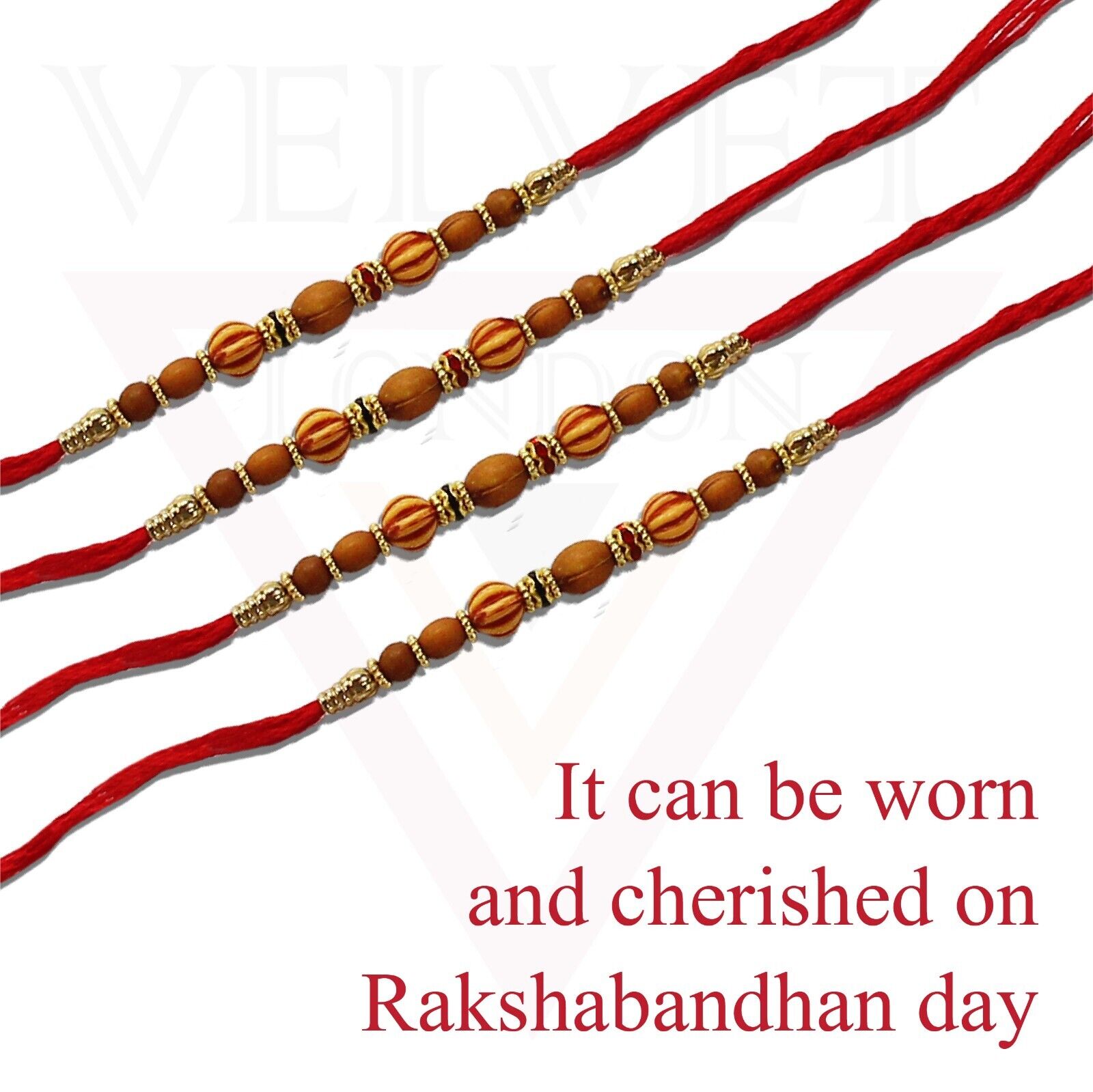 Rakhi Thread for Brother 12pc Raksha Bandhan Handmade Beaded Simple Rakhee