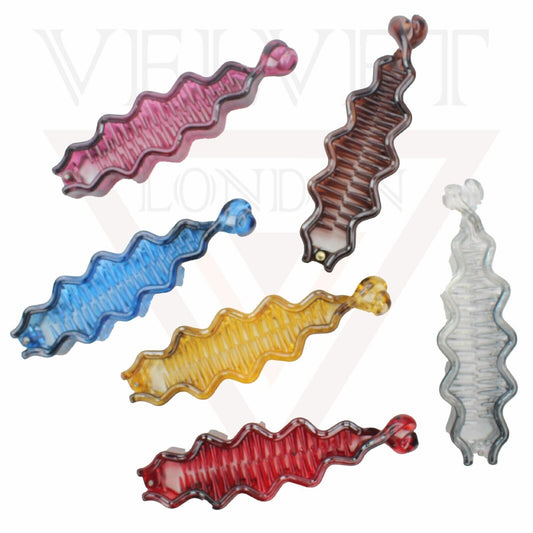 Banana Clip Clear Wave Non-Slip Hair Clips Grips Clamp Hair Pins Ponytail Holder