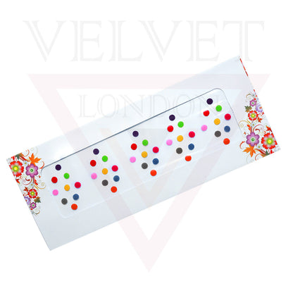 Multi-Colour Plain Round Bindi Indian ForeHead Sticker Tikka Chandla Wedding 