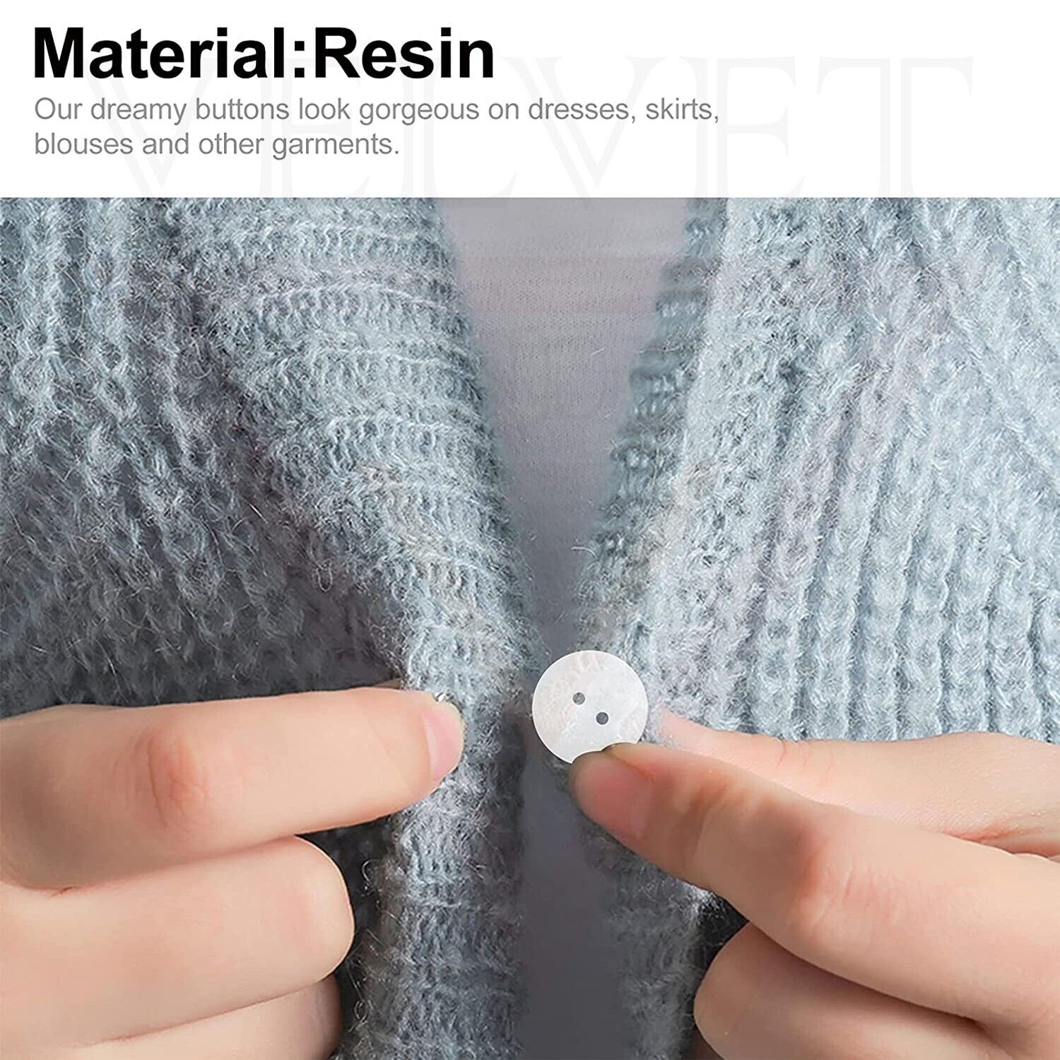 50x Clear Bottons Resin Shirt Round 2 Holes Crafts Shirt Knitting Sewing Clothes