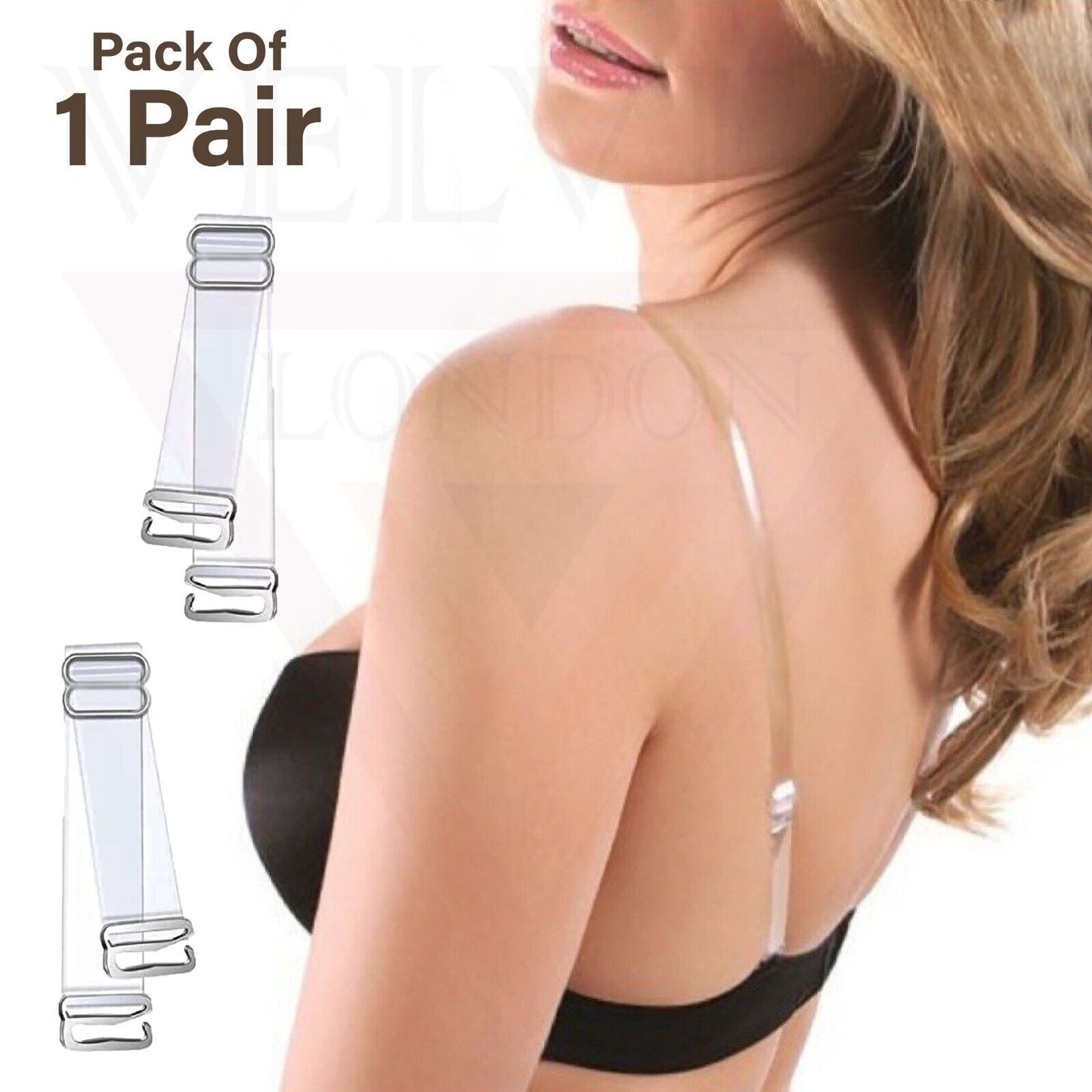 Non-Slip Invisible Clear Bra Straps ransparent Replacement Bra Shoulder Straps
