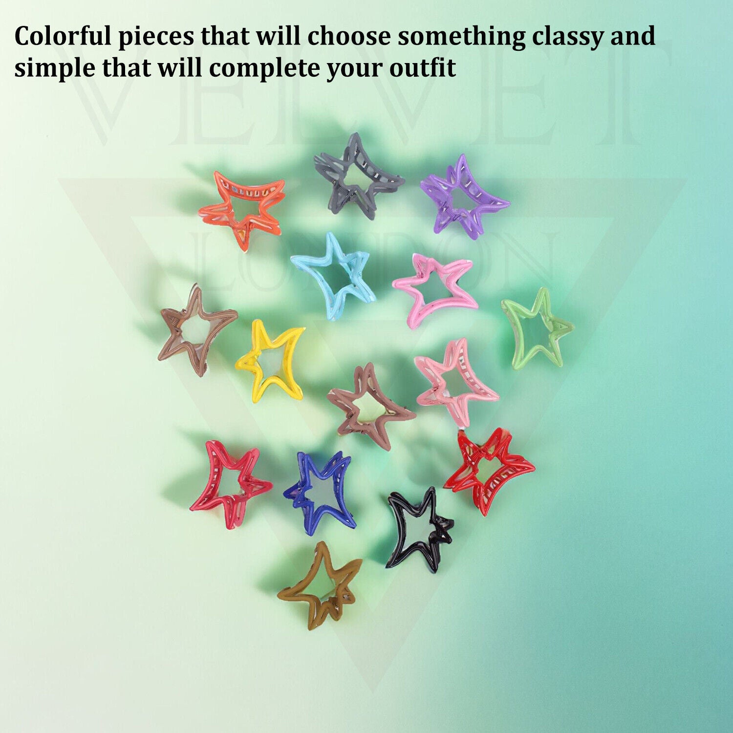 Metal Hair Claw Clips Matte Hair Clamp Star Barrette Frosted Jaw Accessories