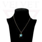 Pendant Necklace Small Colour Star Golden Chain Vintage Delicate Choker For Girl