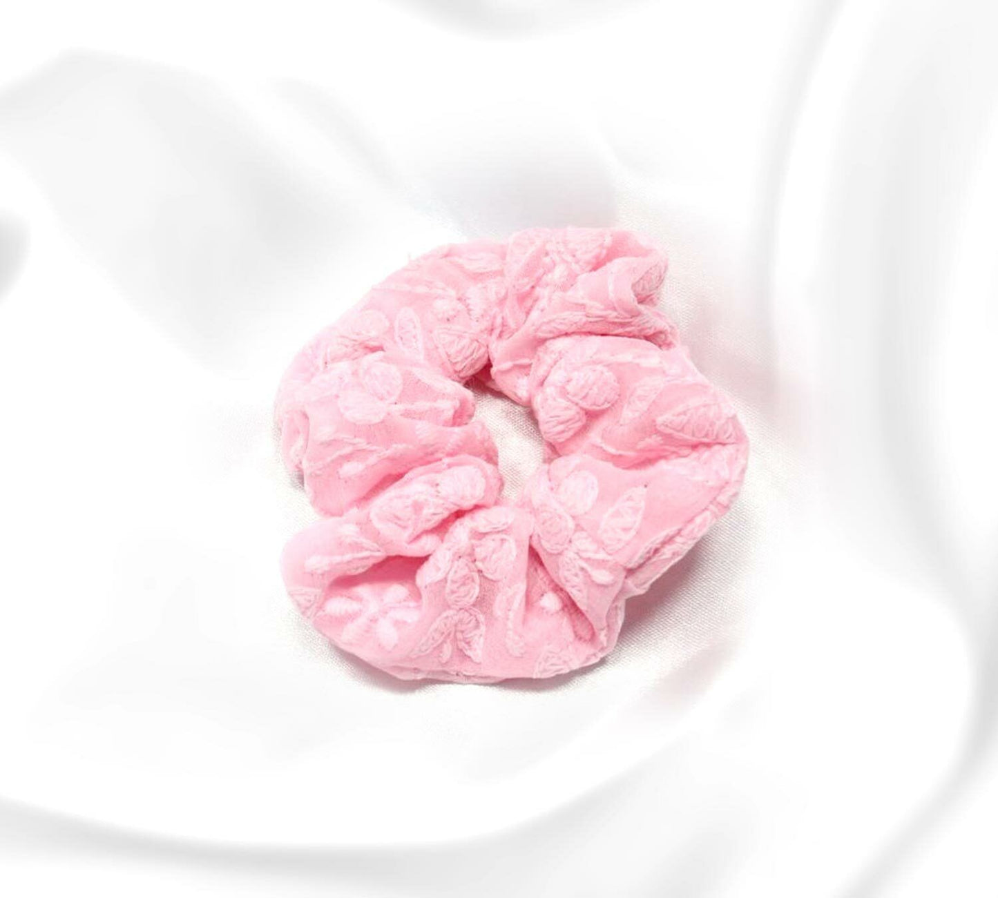Embroidered Scrunchies Elastic Pony Tie Hair Beaded Bobble Bands Headwear