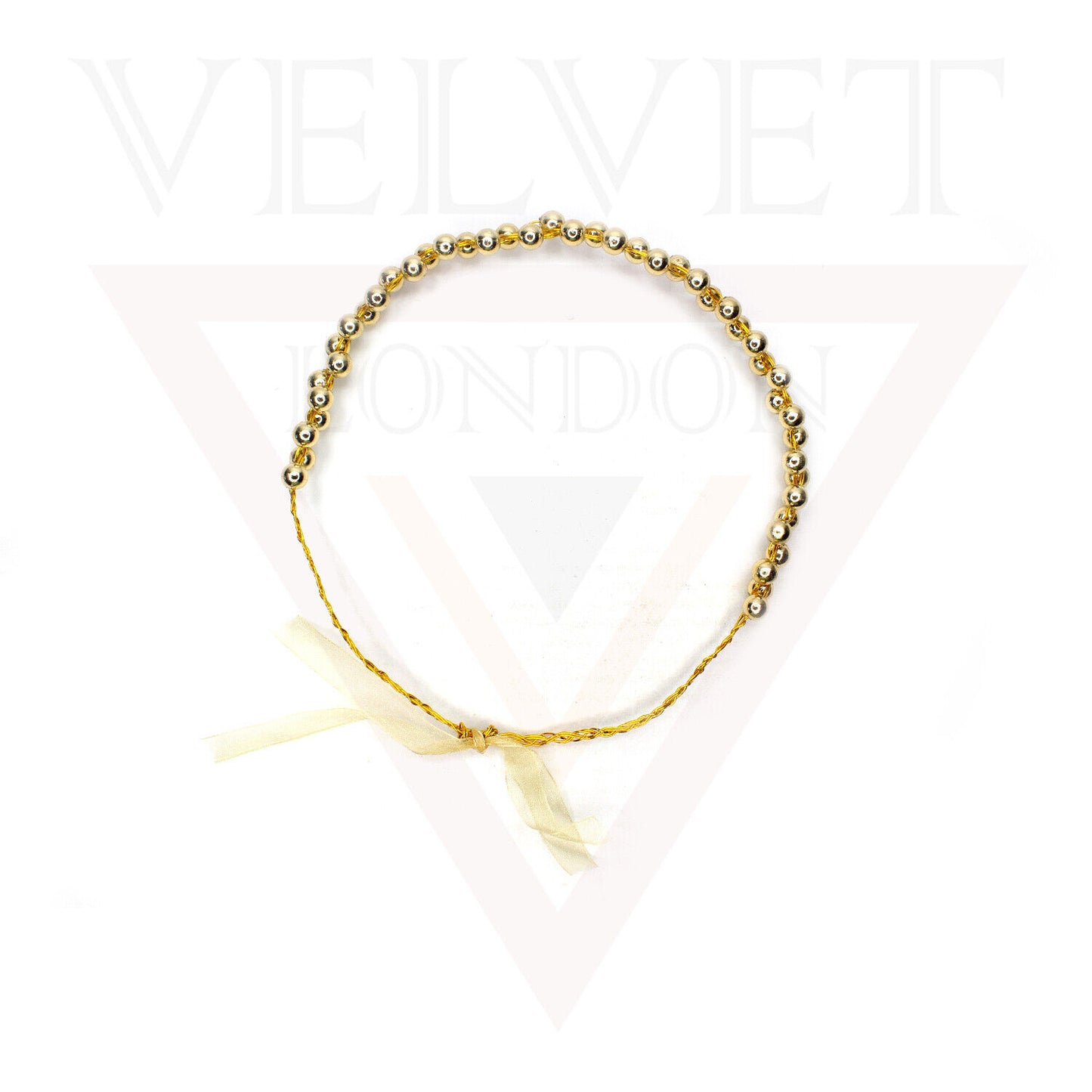 Headbands Big Pearl Tiara Crown Twin Pearl With Wire Ribbon For Party Wedding