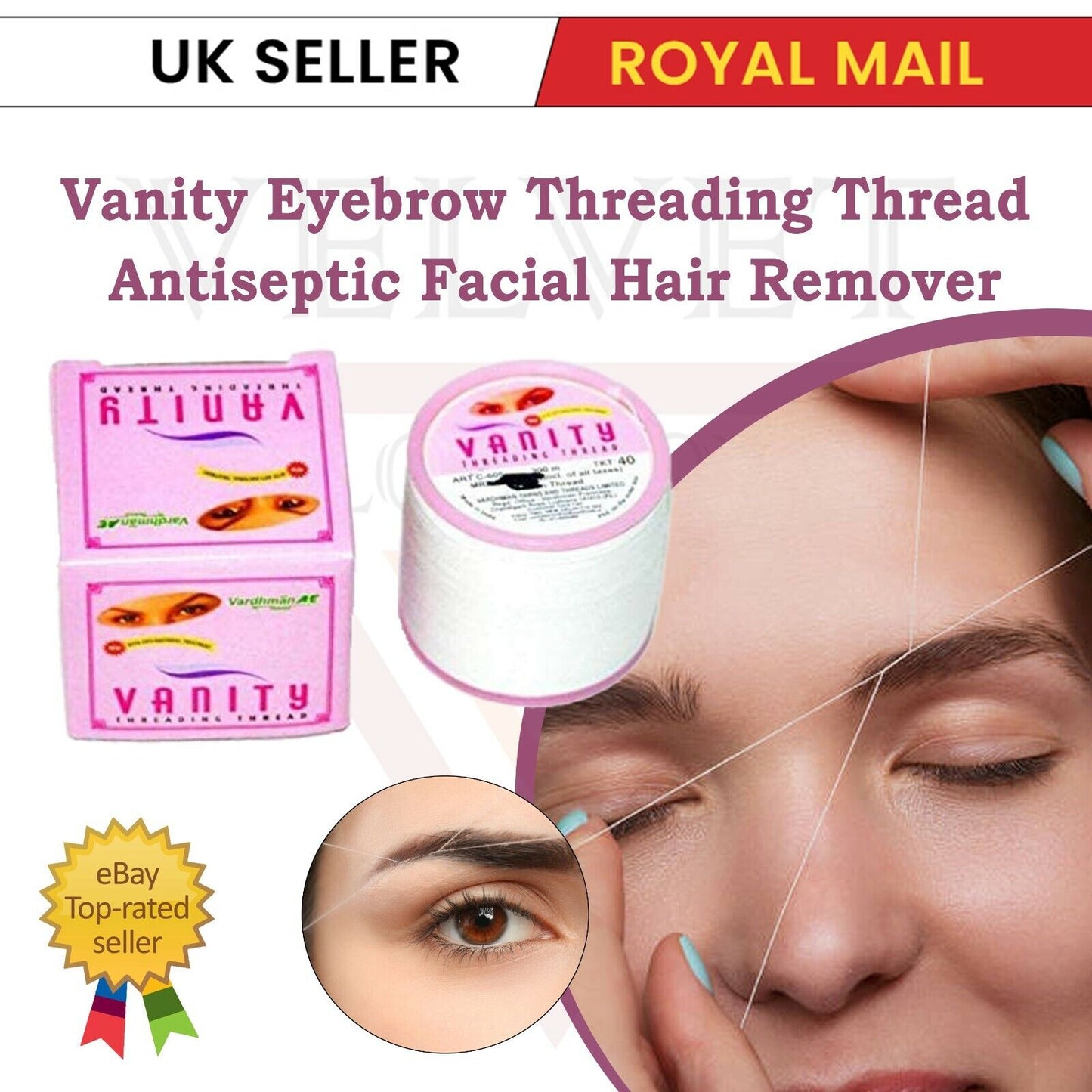 VANITY Antibacterial Eyebrow Thread Facial Hair Removal Cotton Threading Thread