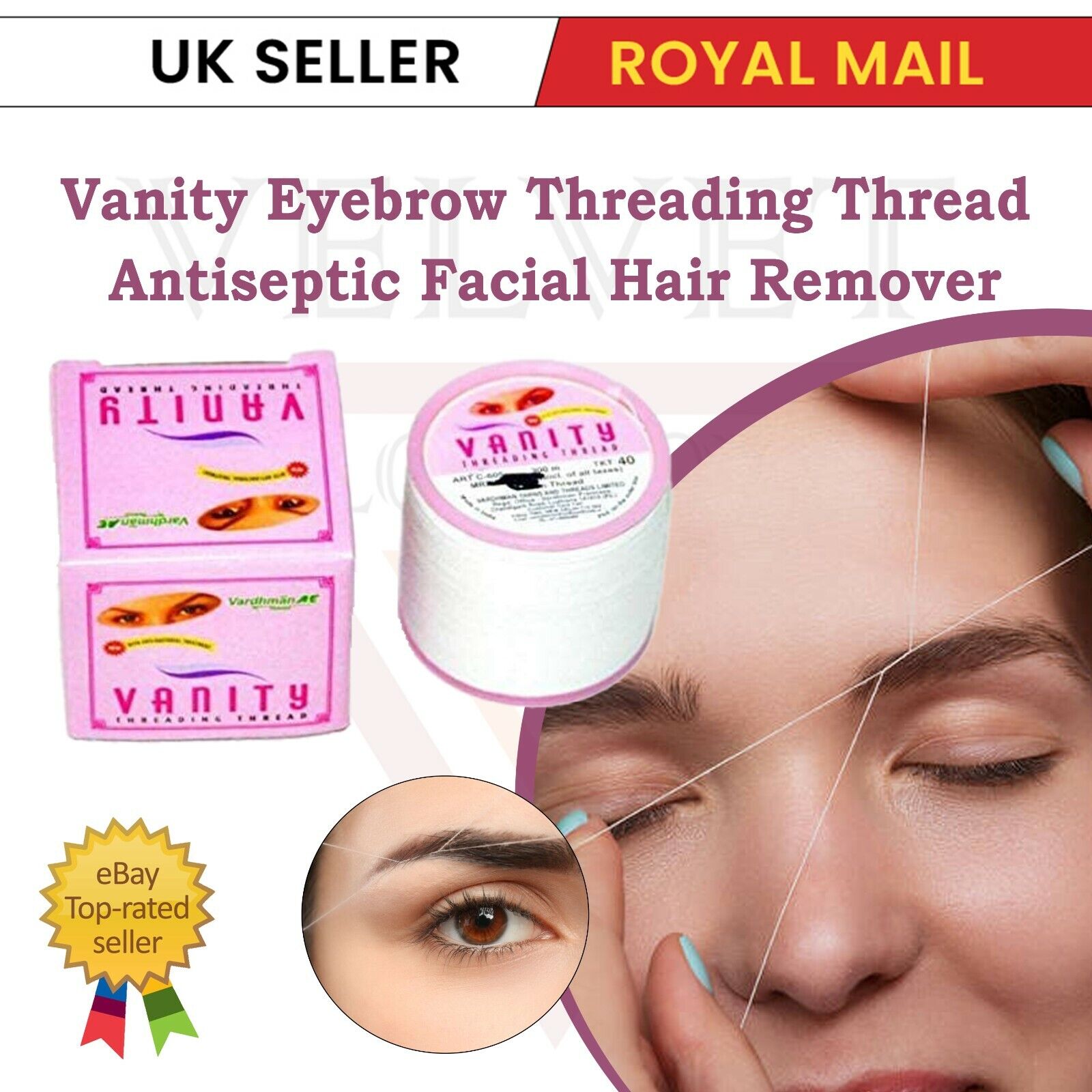 VANITY Antibacterial Eyebrow Thread Facial Hair Removal Cotton Threading Thread