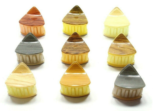 Hair Claw Clips Wooden Effect Clamp Tringle Shape Hairpin Butterfly Barrette