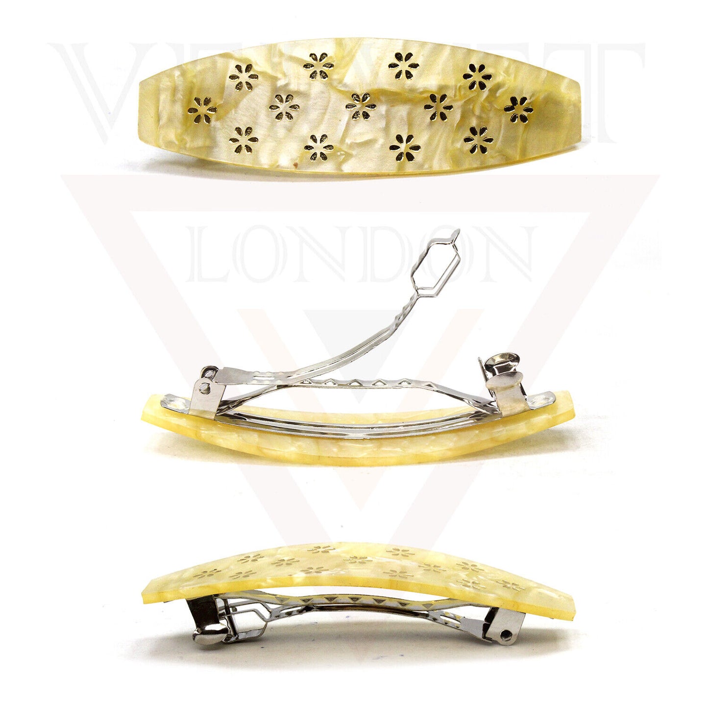 Hair Clips Snap Hair Barrettes Classic Automatic Acrylic Tortoise Flower Clips
