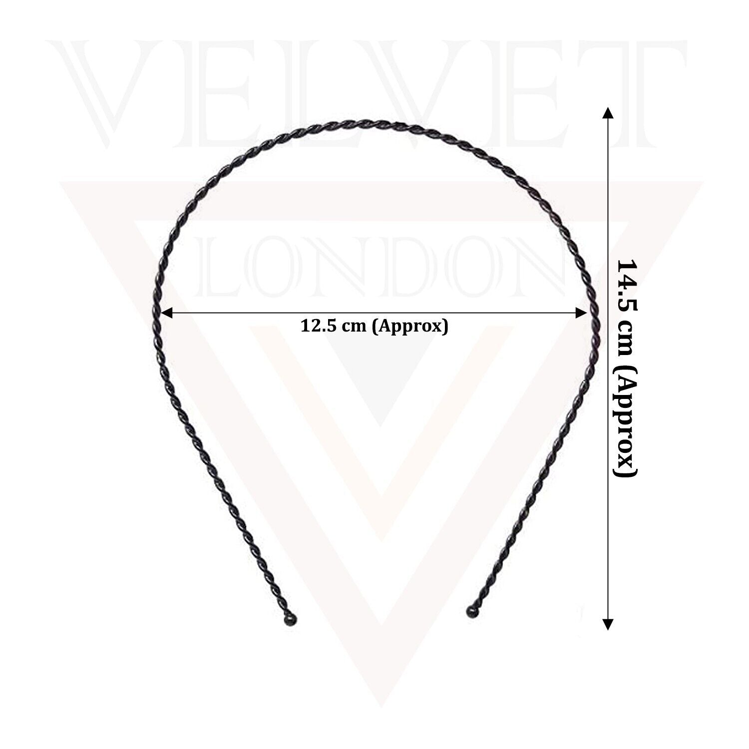 2x Headband Wave Twist Style Black Hair Hoop Men/Women Hair Band Headwear Unisex