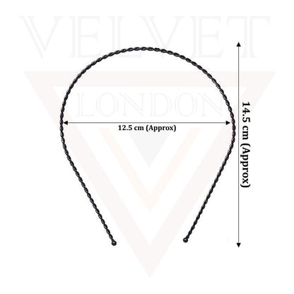 2x Headband Wave Twist Style Black Hair Hoop Men/Women Hair Band Headwear Unisex