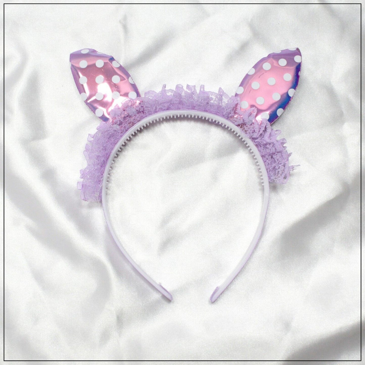 Partywear Rabbit Ear Hair Band Headbands Babie Non-Slip Fabric Ribbon Hair Hoop 