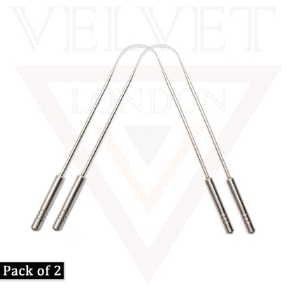 2x Stainless Steel Grip Handles Tongue Scraper Dental Care Hygiene Oral Care