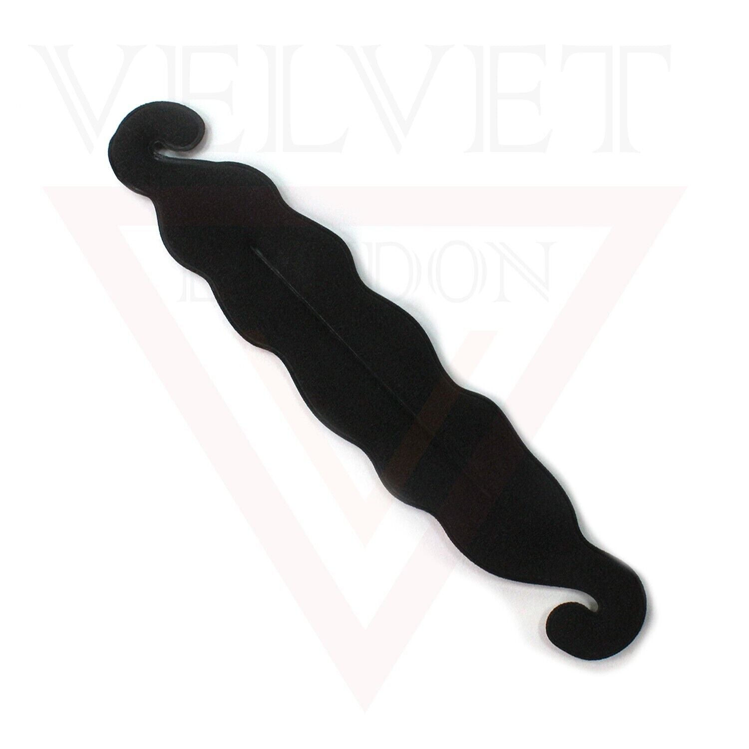 2Pcs Black Bun Maker Sponge Clip Curler Ring Twist Hair Styling Tool Donut Ring