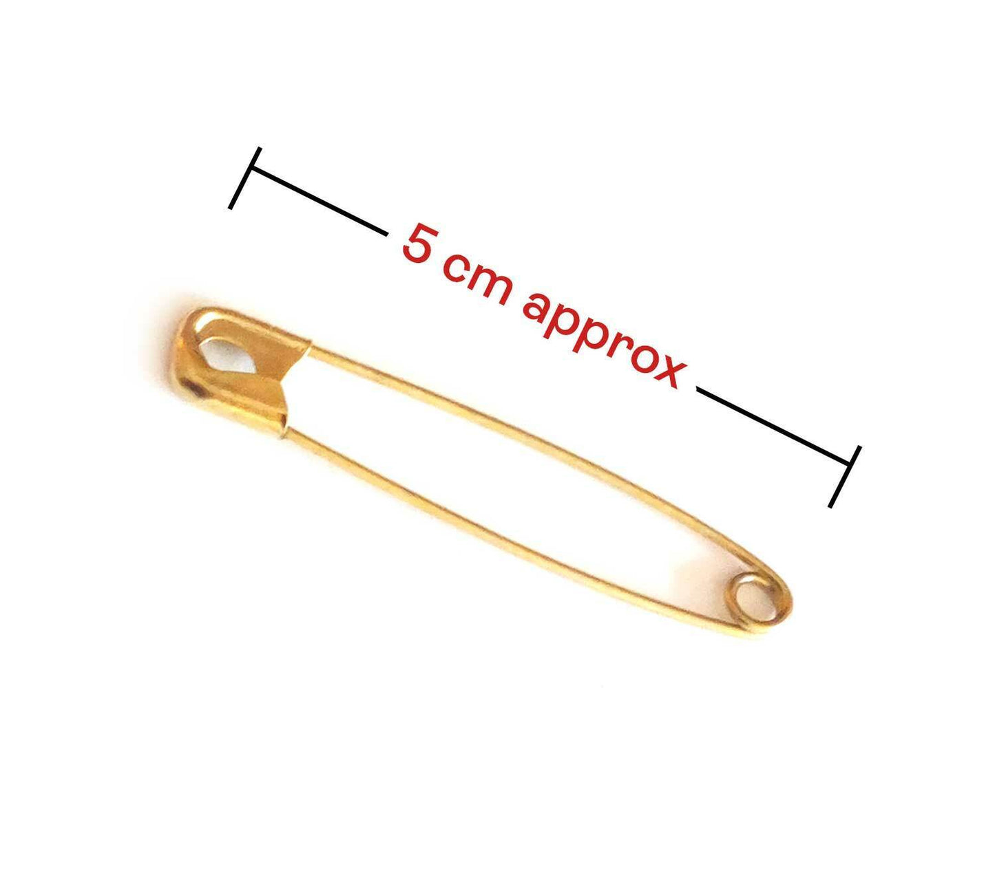 100 Pcs Golden Safety Pins Metal Needles Sewing Craft Multipurpose All Size Pins