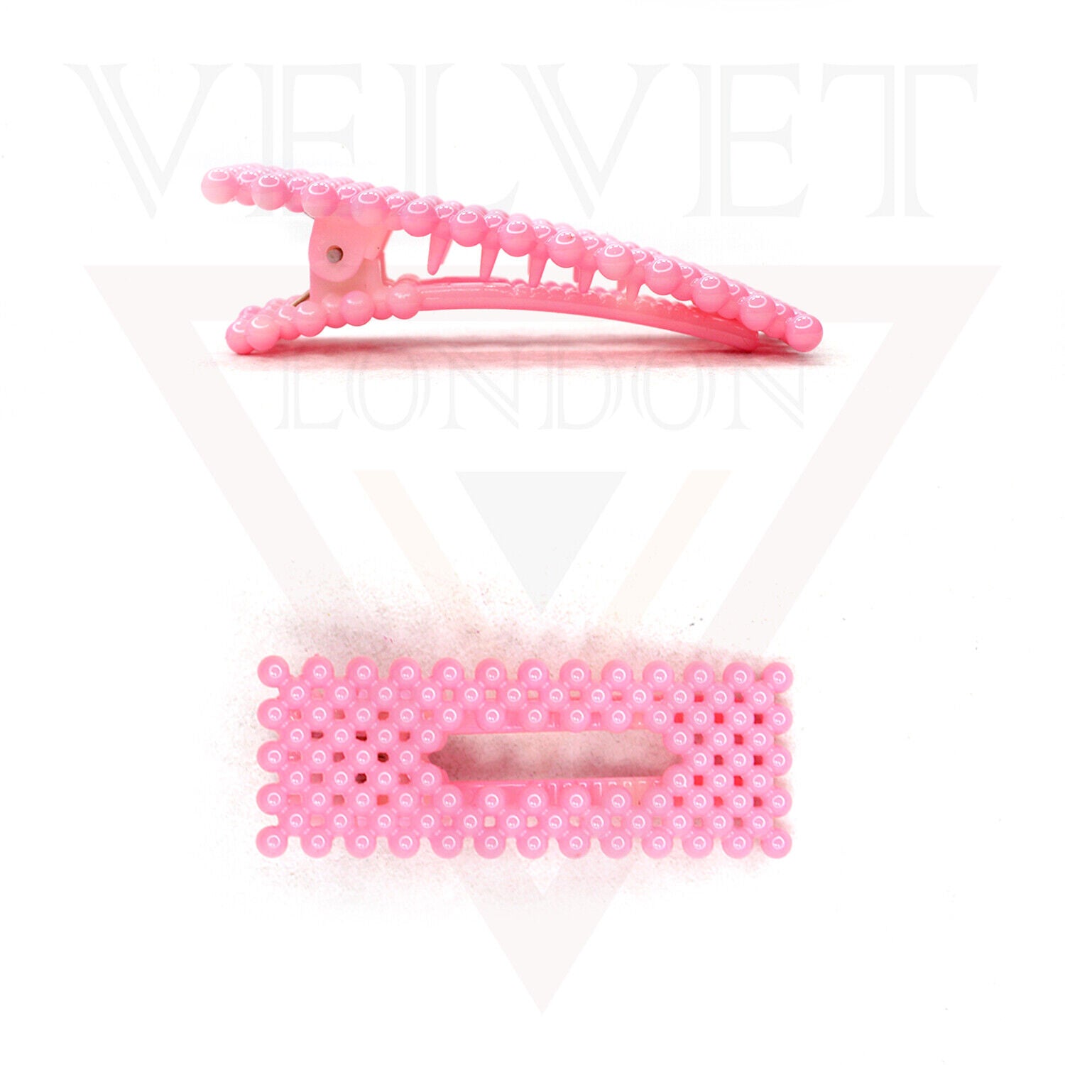 Pearl Hair Clips Plastic Rectangle Shape Hairpins Hair Barrettes Party Wedding