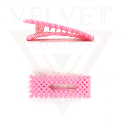 Pearl Hair Clips Plastic Rectangle Shape Hairpins Hair Barrettes Party Wedding