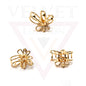 Golden Mini Hair Claw Metal Tiny Hair Jaw Clips Hair Clamp Small Barrattes 2pcs