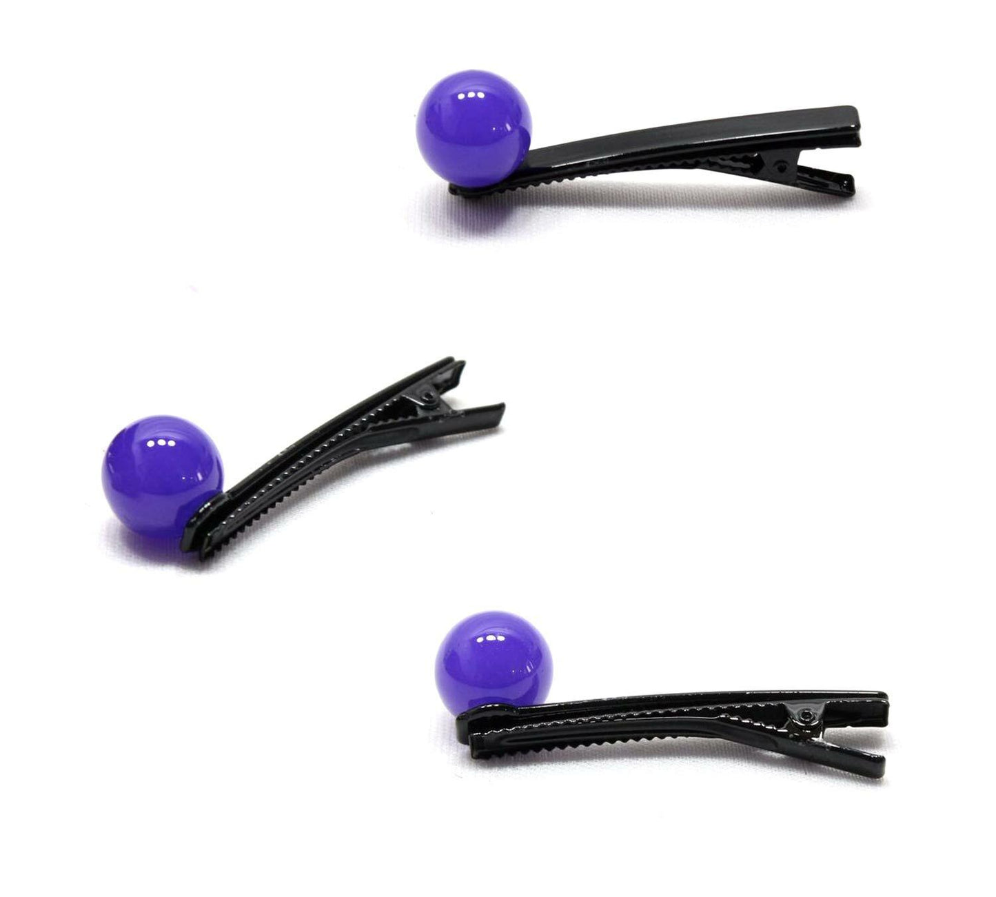 Crocodile Hair Clips With Colorful Marble Ball Brooch for Party Travel Festival