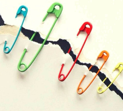 50pcs Assorted Frosted Metal Plated Safety Pins Craft Sewing Nickel Matte Pins 