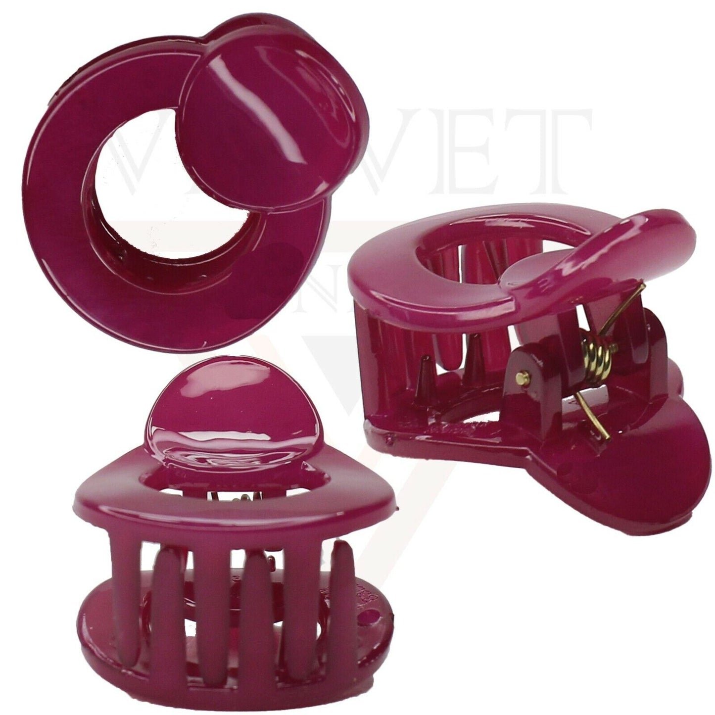 Hair Claw Clips Tiny Round Hair Clamp Crab Non-Slip Barrettes Hairgrip For Girls