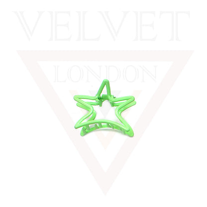 Metal Hair Claw Clips Matte Hair Clamp Star Barrette Frosted Jaw Accessories