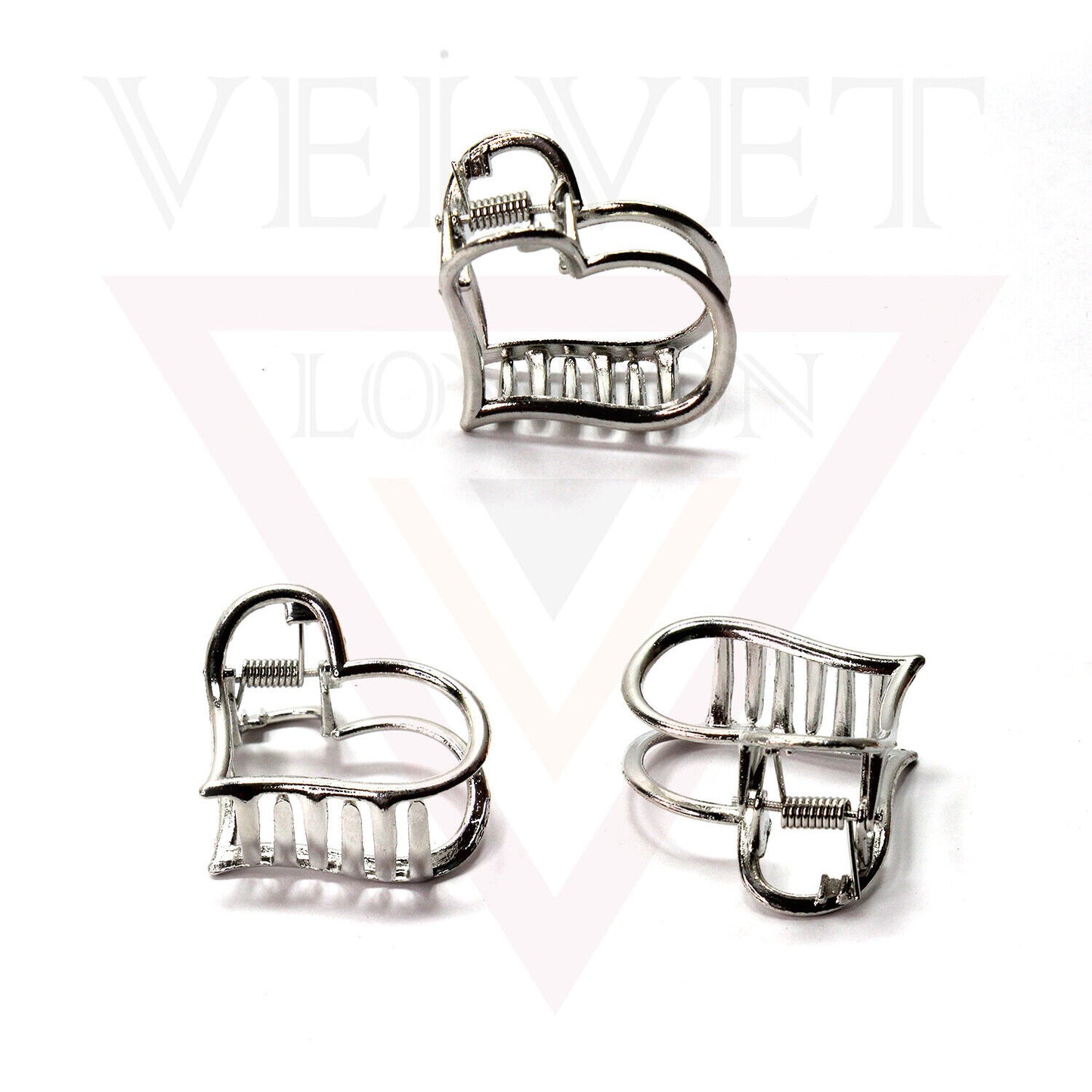 Heart Shape Hair Claws Metal Hair Jaw Clips Non-Slip Big Clutcher Barrattes Claw