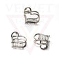 Heart Shape Hair Claws Metal Hair Jaw Clips Non-Slip Big Clutcher Barrattes Claw