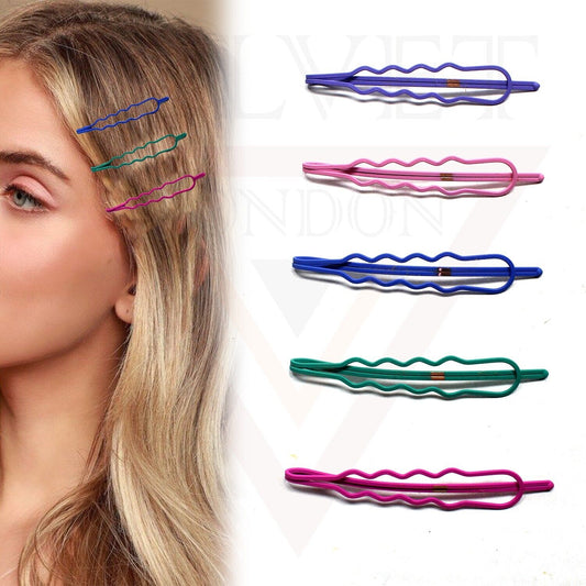 5x Hair Pins Set Hair Clips Wave Metal Blonde Bobby Pins Grips Hair Accossories