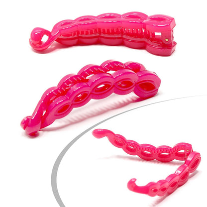 Twist Banana Hair Clip Glossy Claw Non-slip Fishtail Ponytail Holder French Clip
