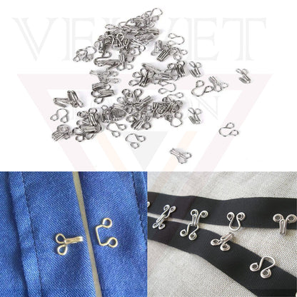 Sewing Hooks Fasteners Silver Clothing Dress Fasteners For Bra And Clothing UK