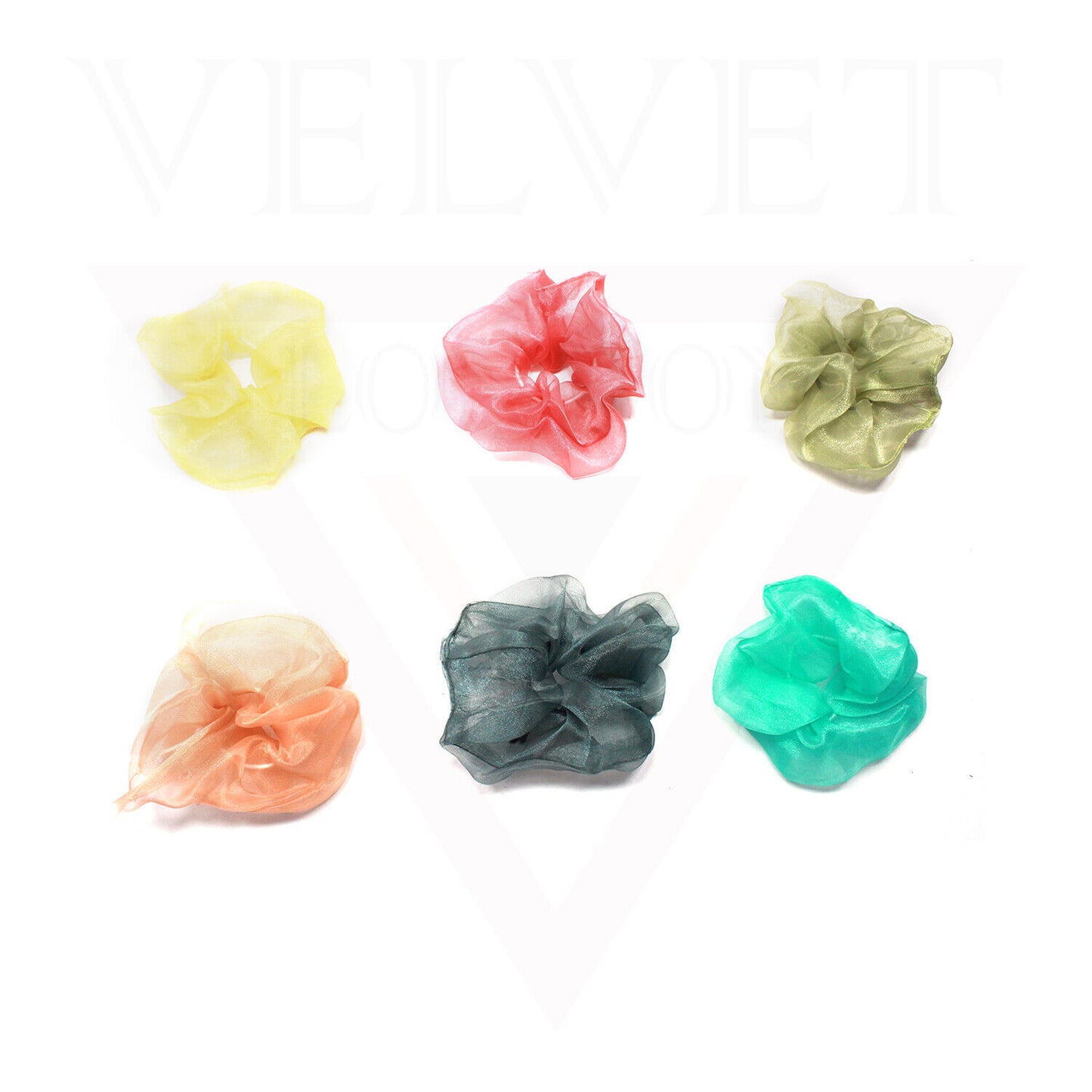 Scrunchies Silk Satin Organza Handmade Hair Bands Pony Tie Bobbles Elastic Band