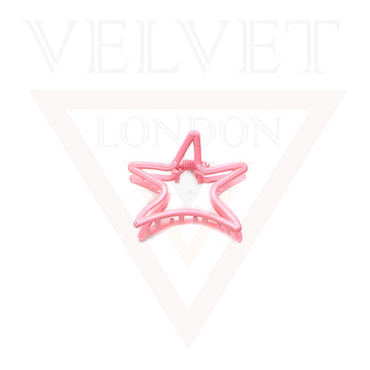 Metal Hair Claw Clips Matte Hair Clamp Star Barrette Frosted Jaw Accessories