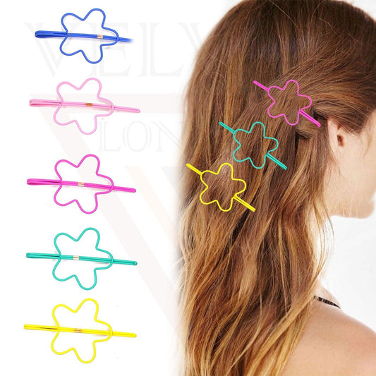 5x Hair Pins Flower Hair Clips Blonde Bobby Pins Grips Styling Hair Accessories