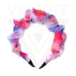 Flower print headband Satin Fabric Hair Band Non-Slip Hair Hoop Hair Styling