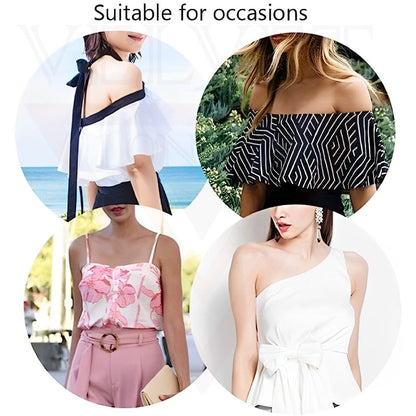 Transparent Bra Strap Invisible Thick Elastic Clear Adjustable Metal Hook New UK