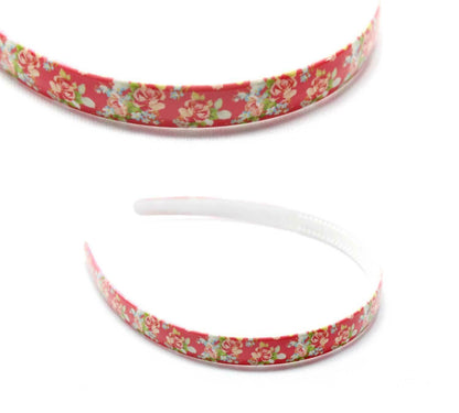 Flower Print Hair Bands Headband With Teeth Hair Hoop Non-slip Gripper Headwears