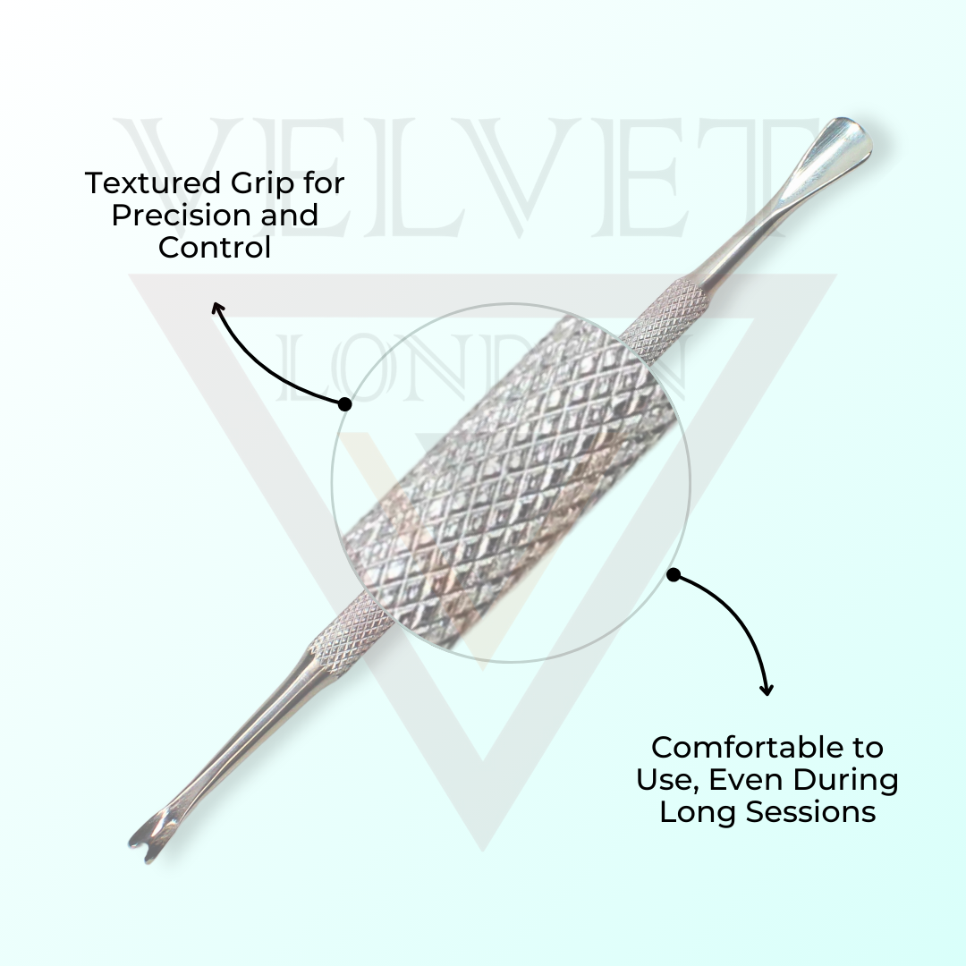 Cuticle Pusher Stainless Steel Dual Head Nail Scraper for uv Gel Nails 3pcs New