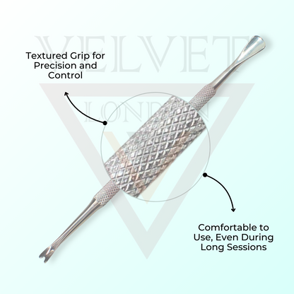 Cuticle Pusher Stainless Steel Dual Head Nail Scraper for uv Gel Nails 3pcs New