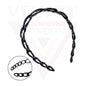 Hair Band Oval Chain Link Headband Grip Teeth Plastic Dark Colour Hair Hoop