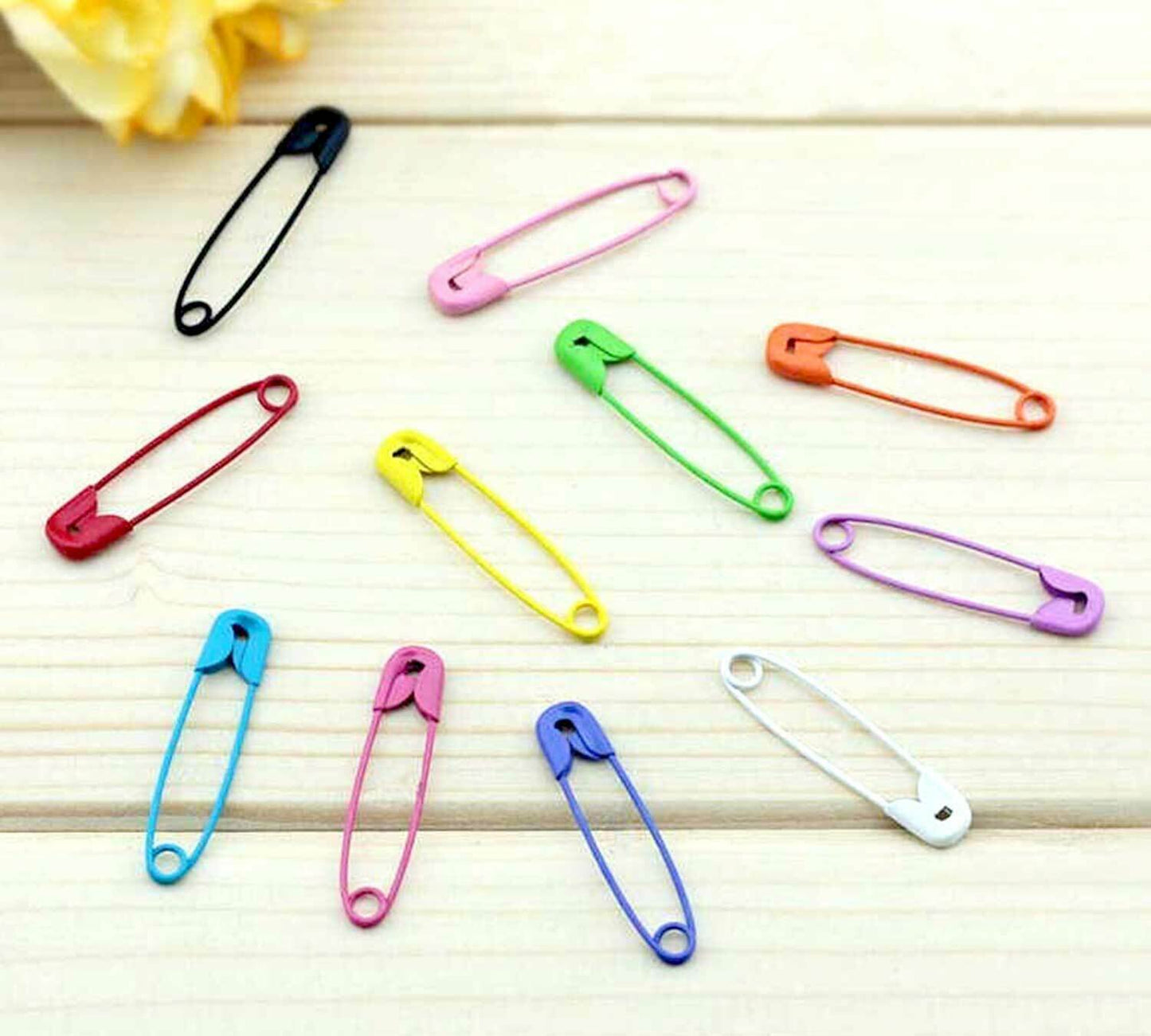 100x Multicolour Safety Pins Craft Sewing Nickel Metal Plated Safety Pin 5.5 CM