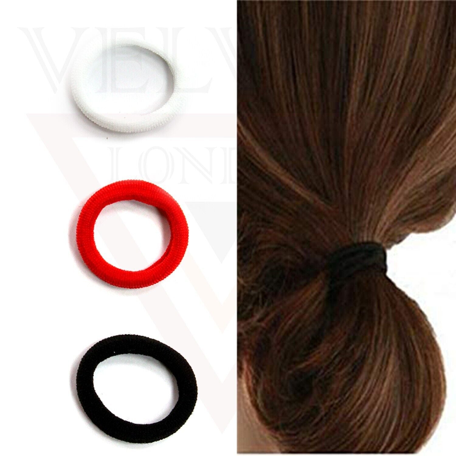 50x Baby Elastics Hair Ties Hair Bands Ponytail Holder Black White Red Headbands